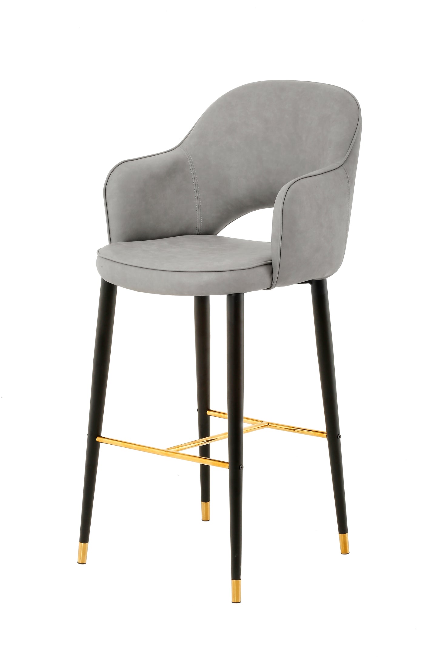 Hadley Highback Stool - Grey