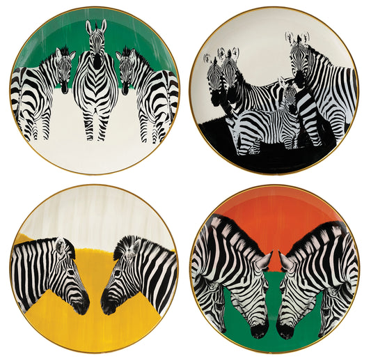 Zebra Plates Set/4